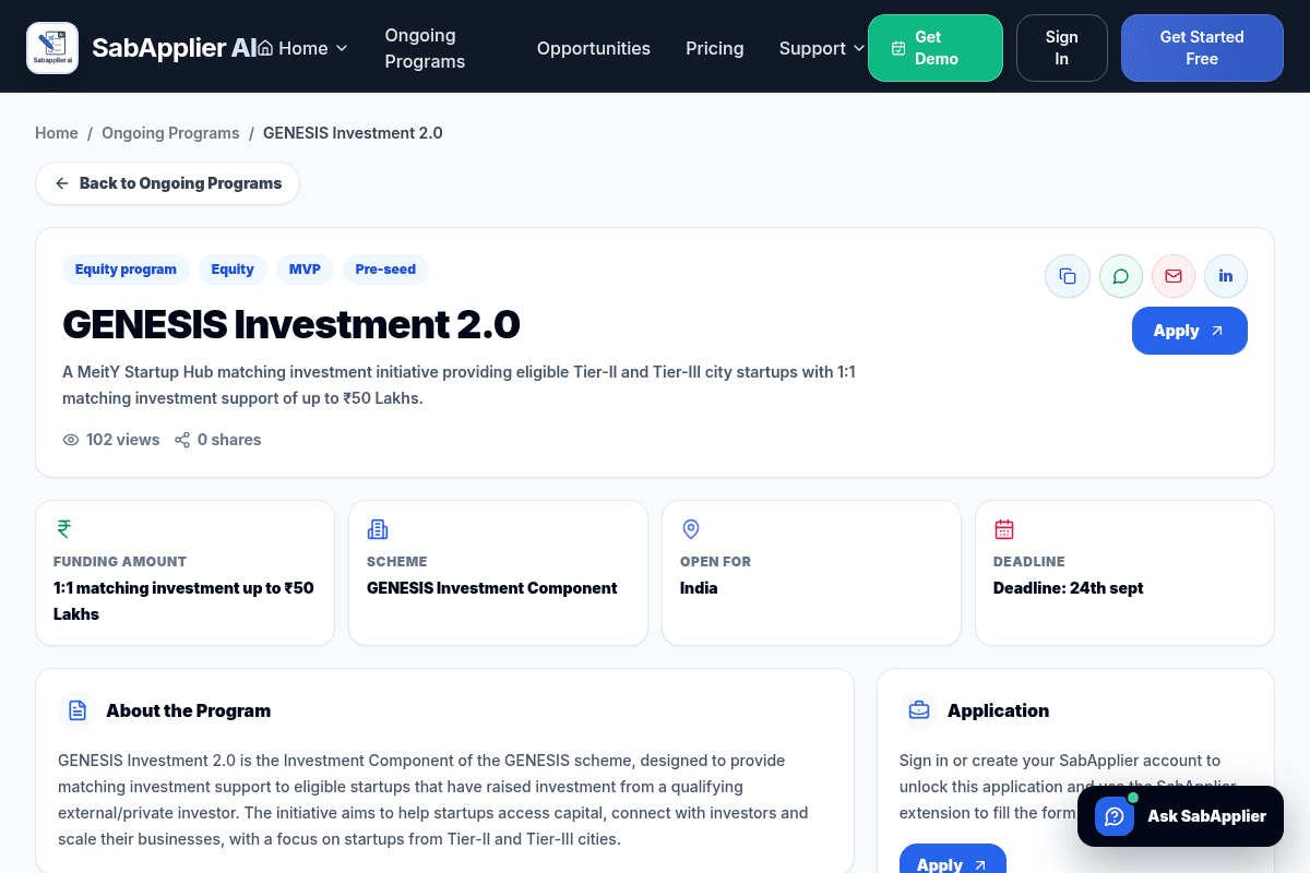 GENESIS Investment 2.0