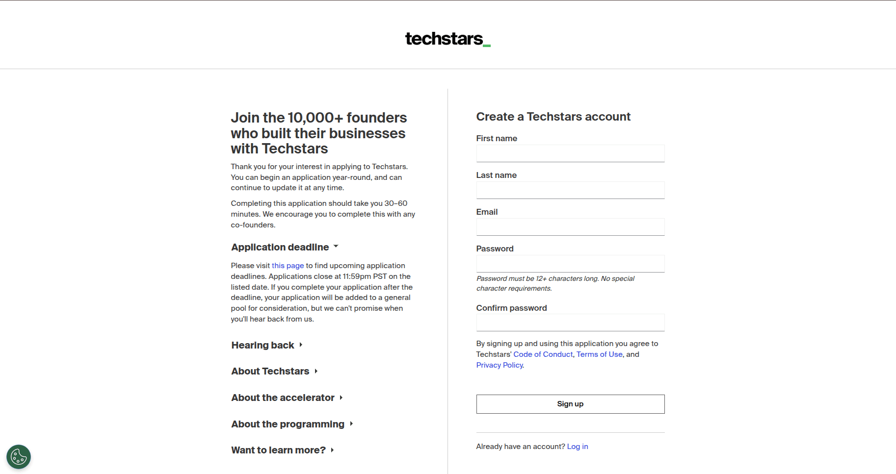 Techstars Founder Catalyst Program Fall 2026