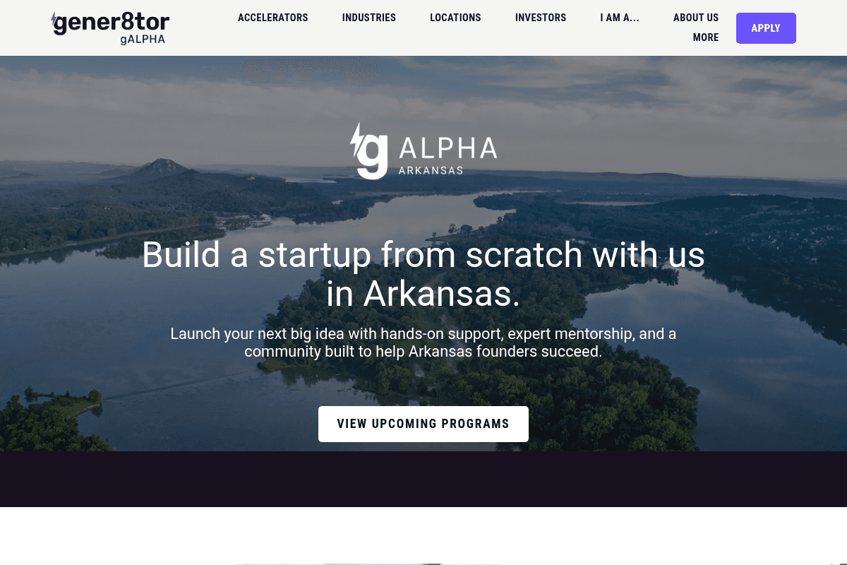 gALPHA Arkansas Startup Program 2026