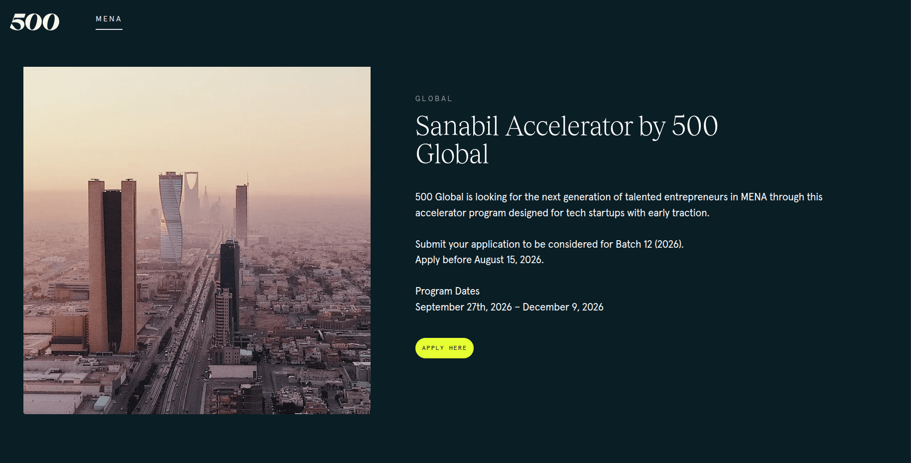 Sanabil Accelerator Batch 12