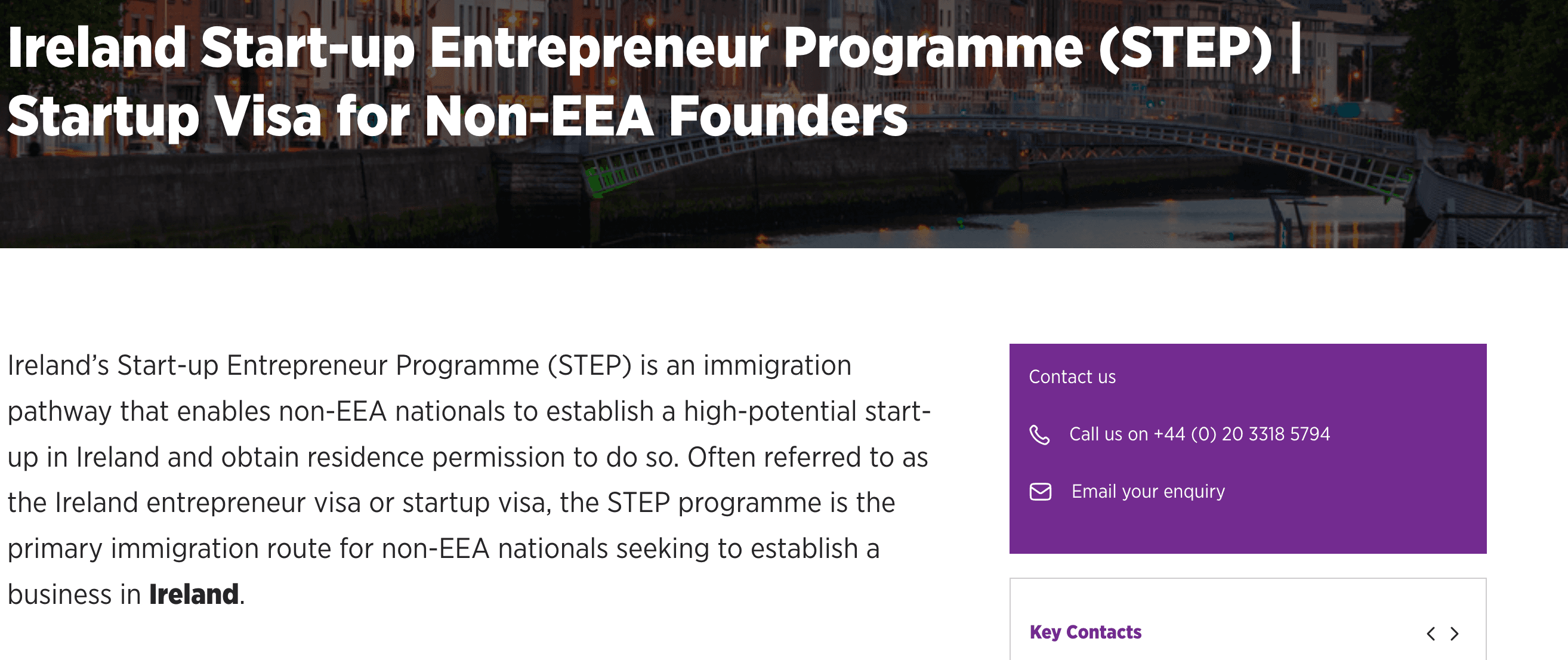 Ireland Start-up Entrepreneur Programme (STEP)