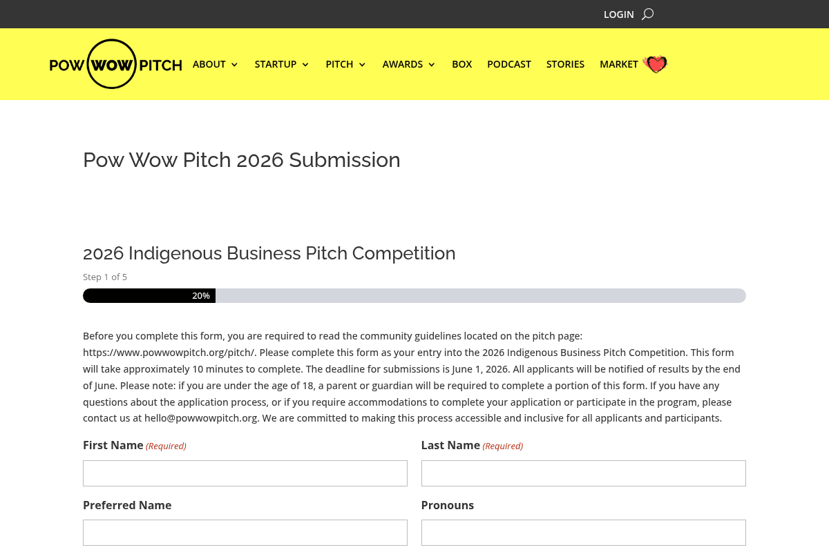 Pow Wow Pitch 2026 Indigenous Business Pitch Competition