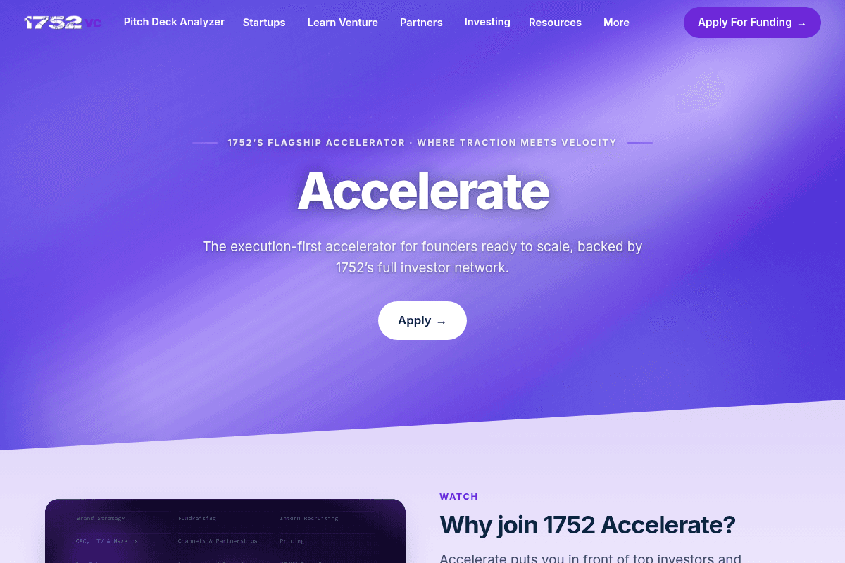 1752’s Flagship Accelerator