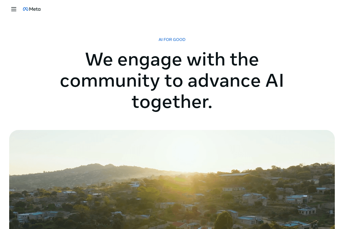 Meta's AI for Good Project