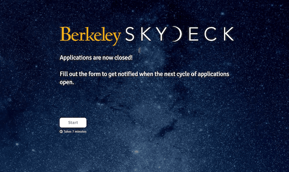 Berkeley SkyDeck Batch 22 Accelerator Program