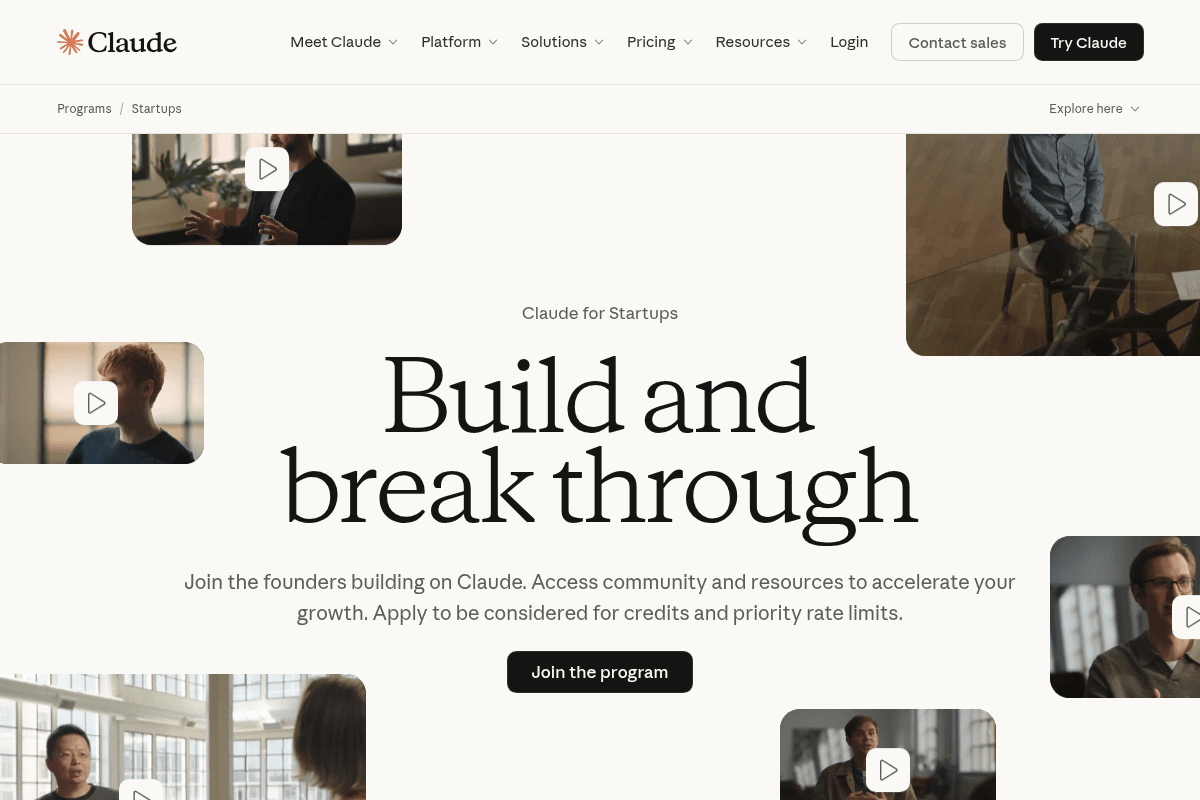 Claude for Startups
