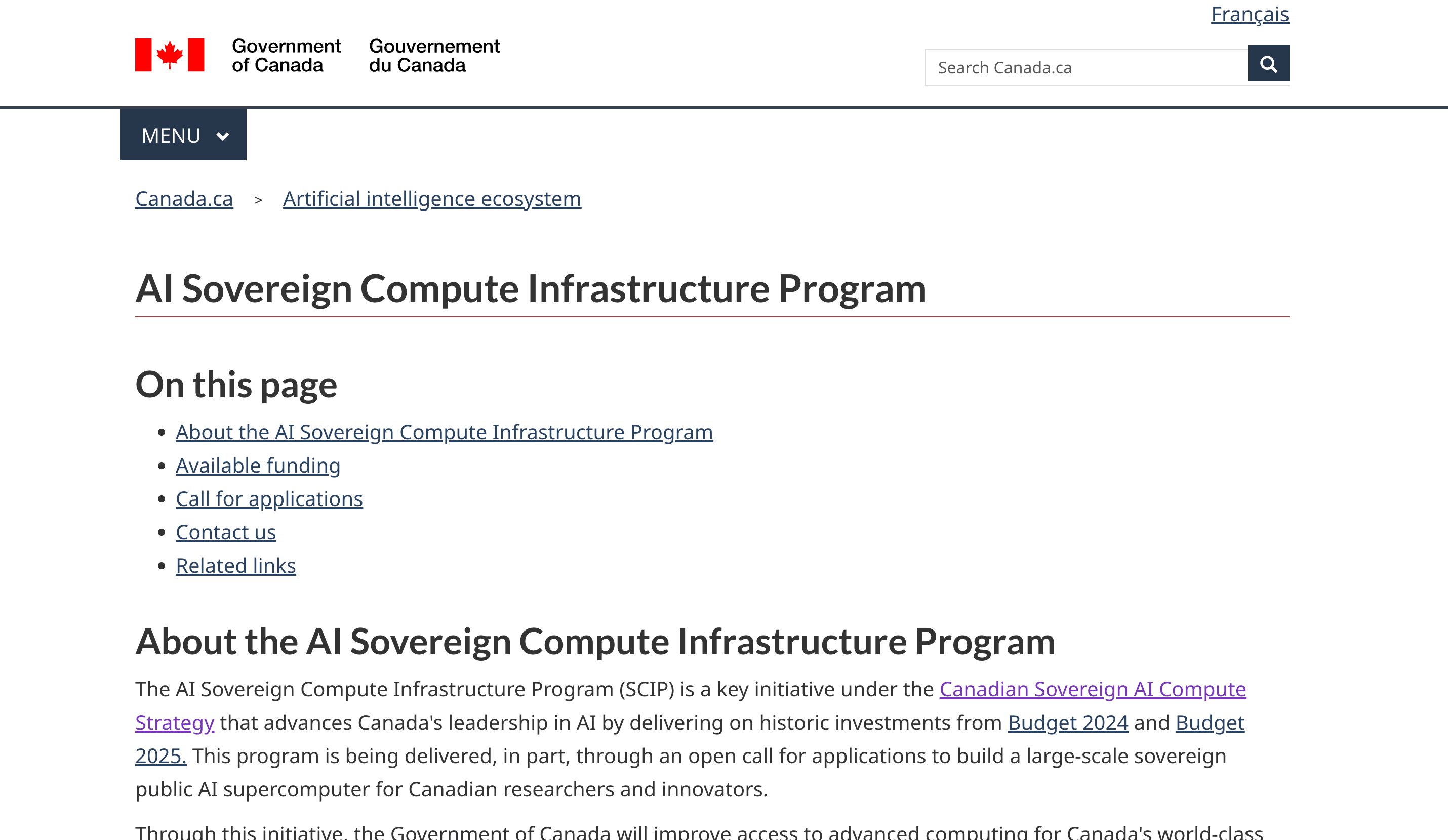 AI Sovereign Compute Infrastructure Program (SCIP) 2026