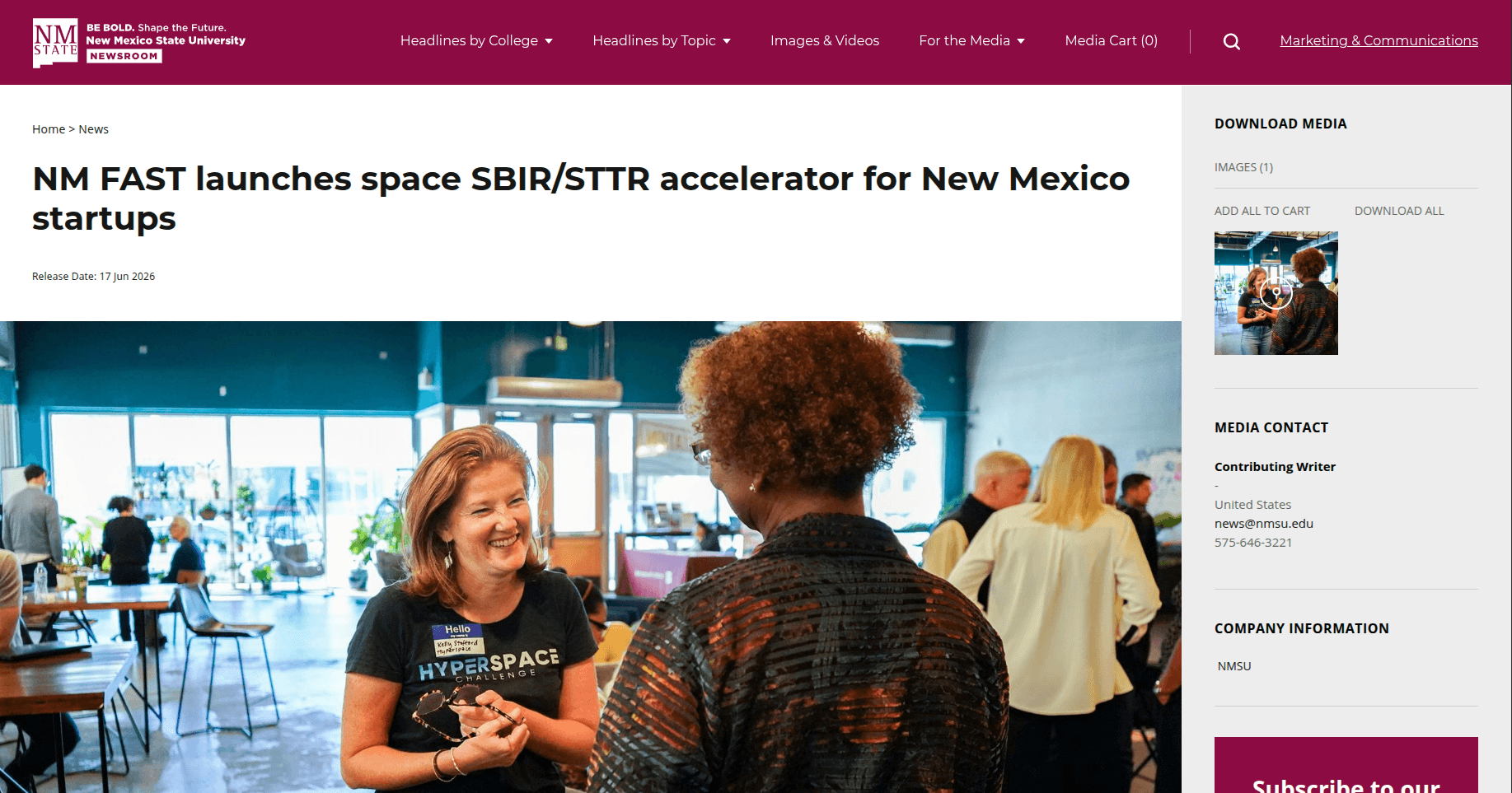 NM FAST Space SBIR/STTR Accelerator 2026