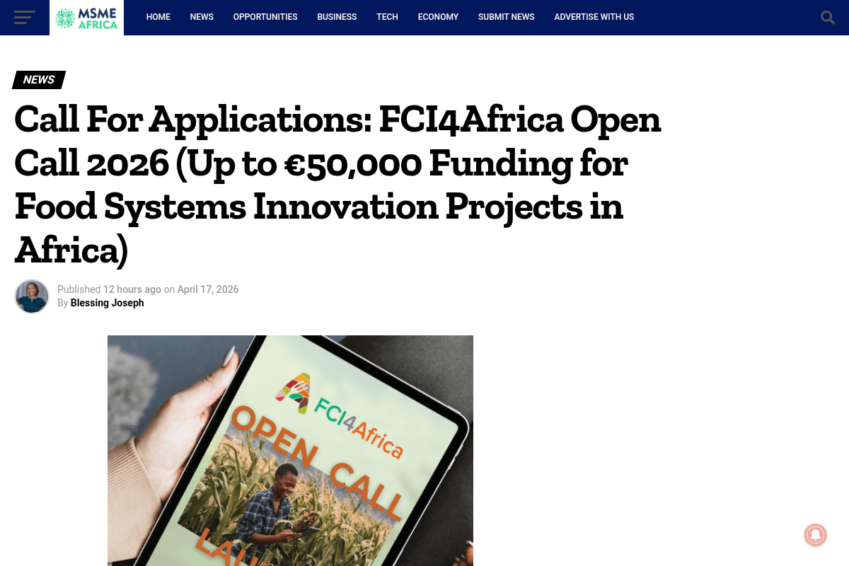 FCI4Africa Open Call 2026