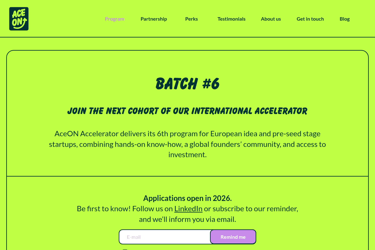 AceON Accelerator Batch #6