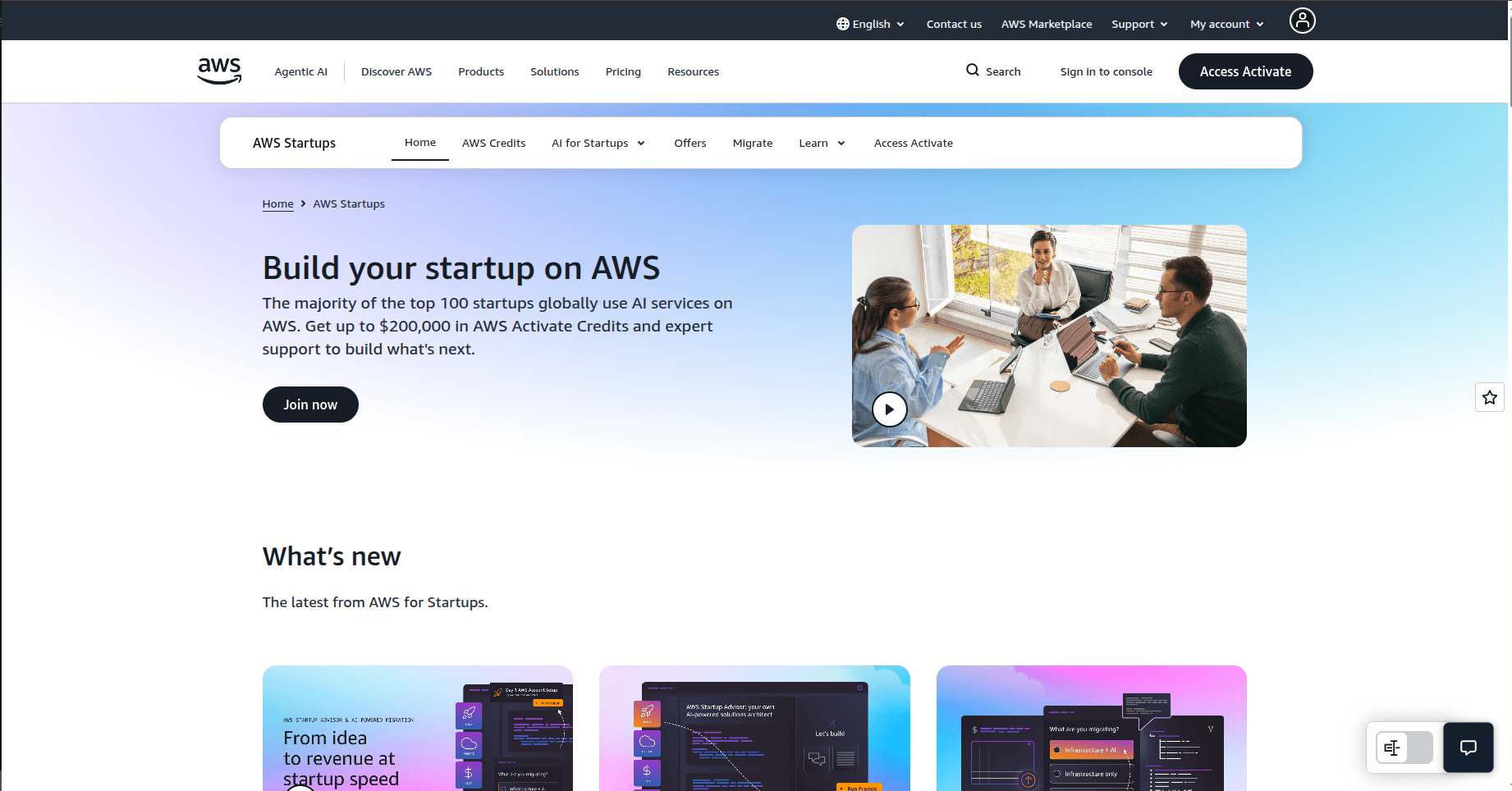 AWS Activate Credits for Startups