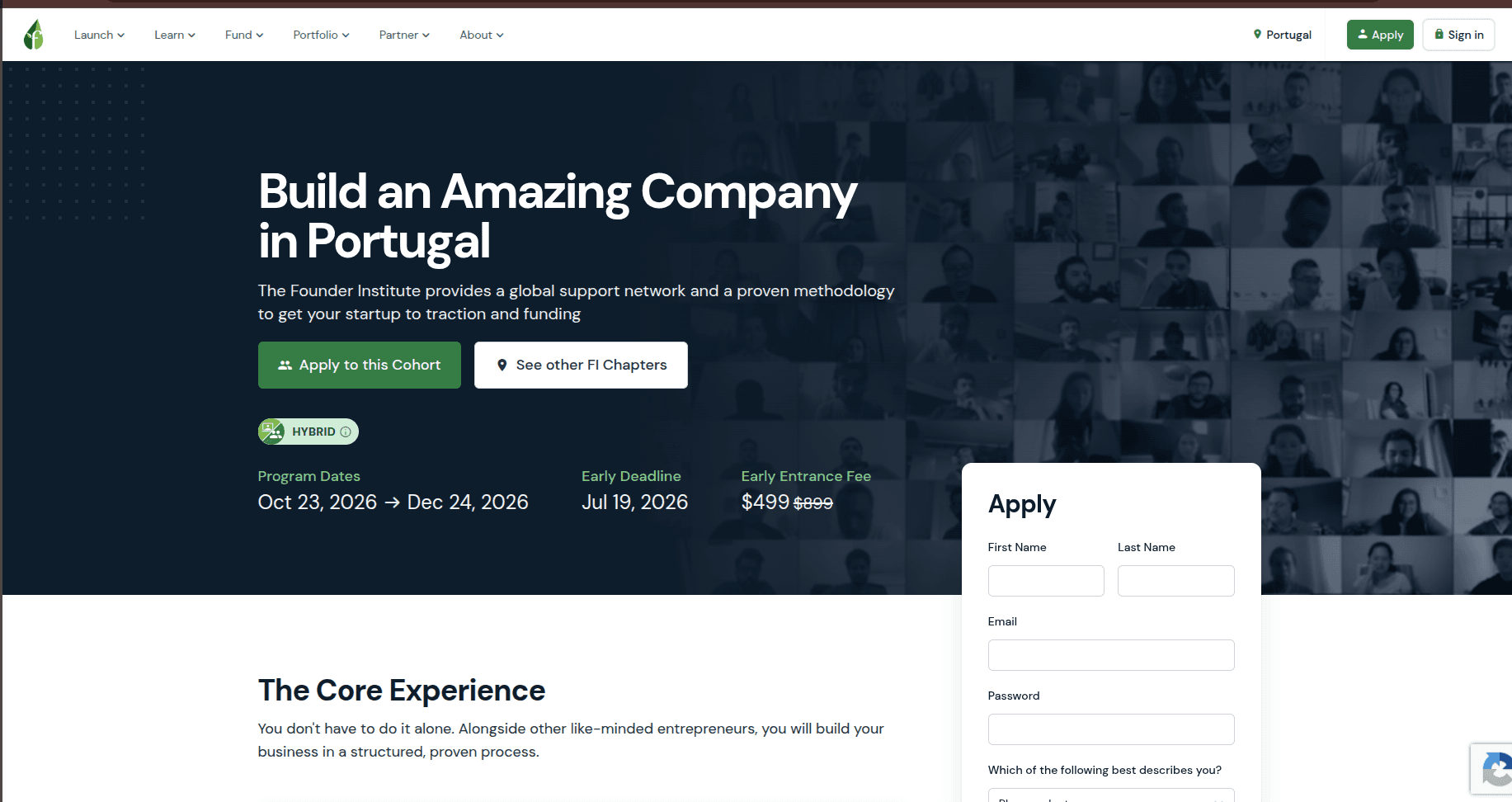 Founder Institute Portugal Fall 2026