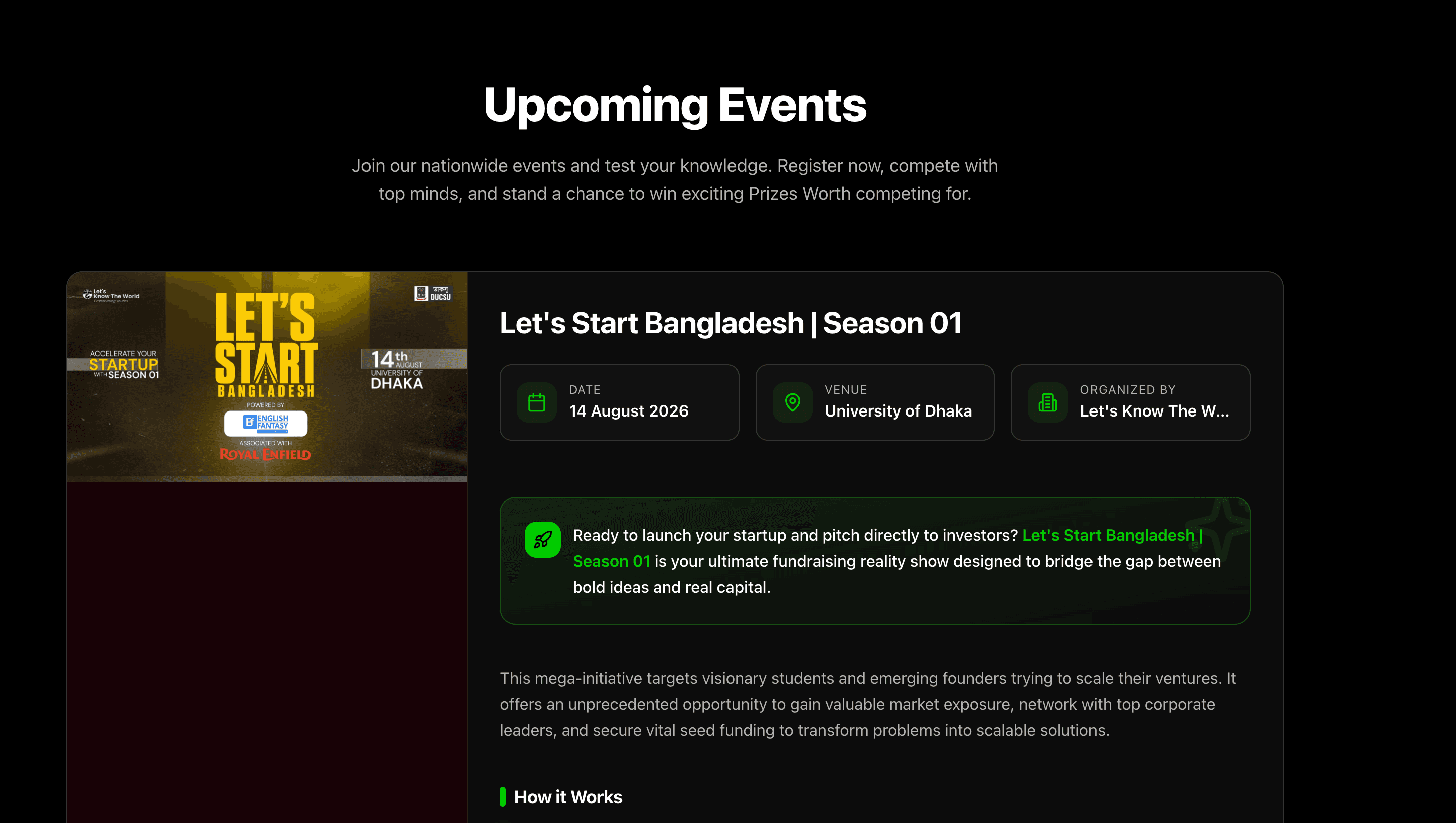 Let's Start Bangladesh | Season 01