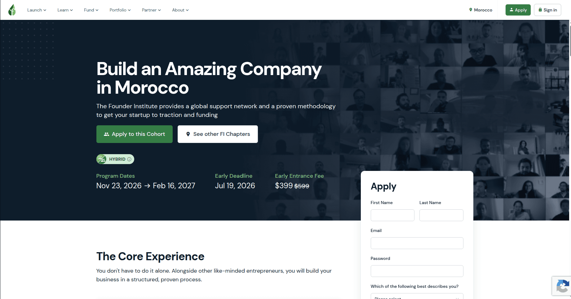Founder Institute Morocco Fall 2026