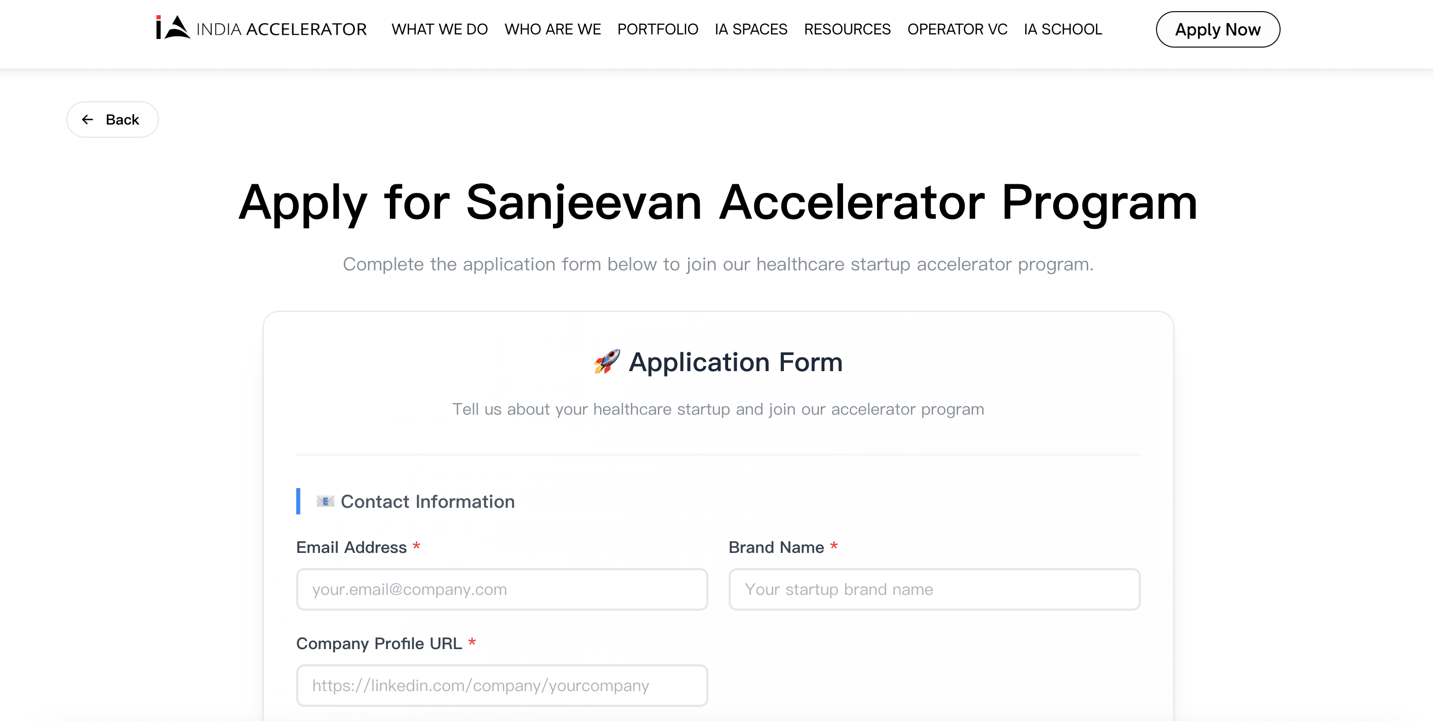 Sanjeevan Accelerator Program