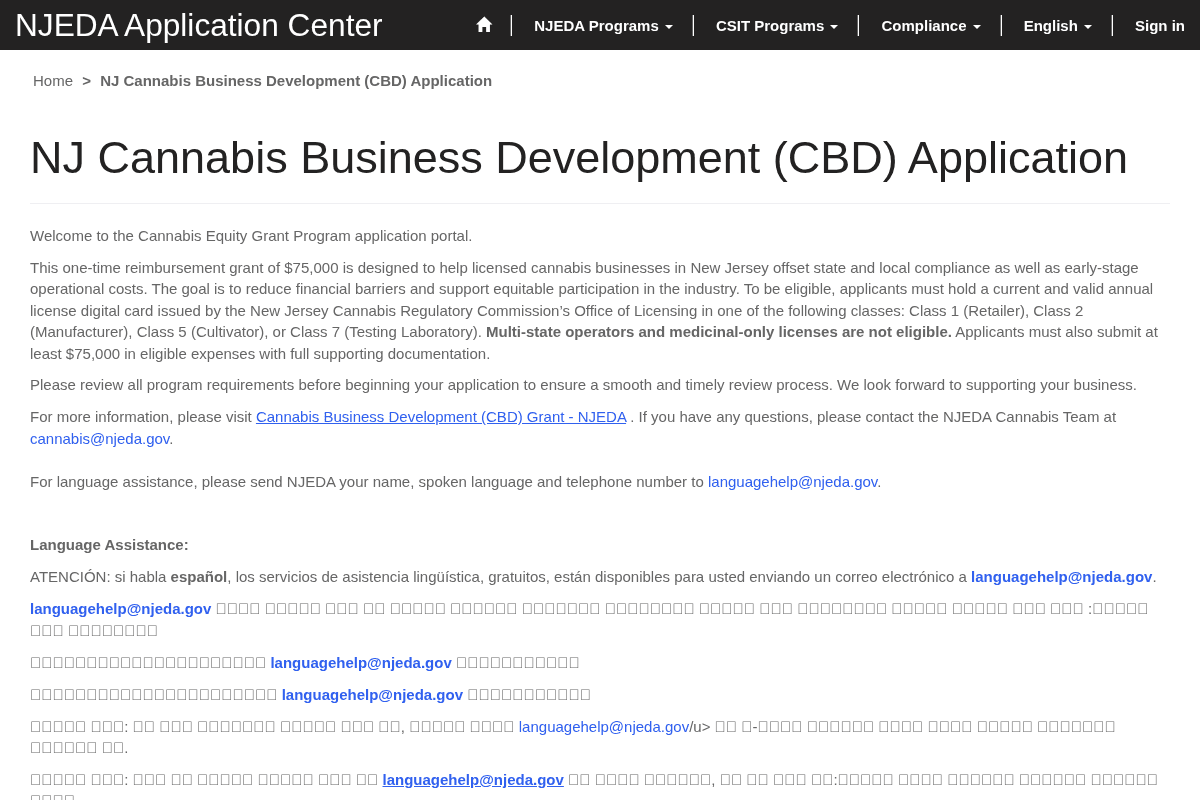Cannabis Business Development Grant Program