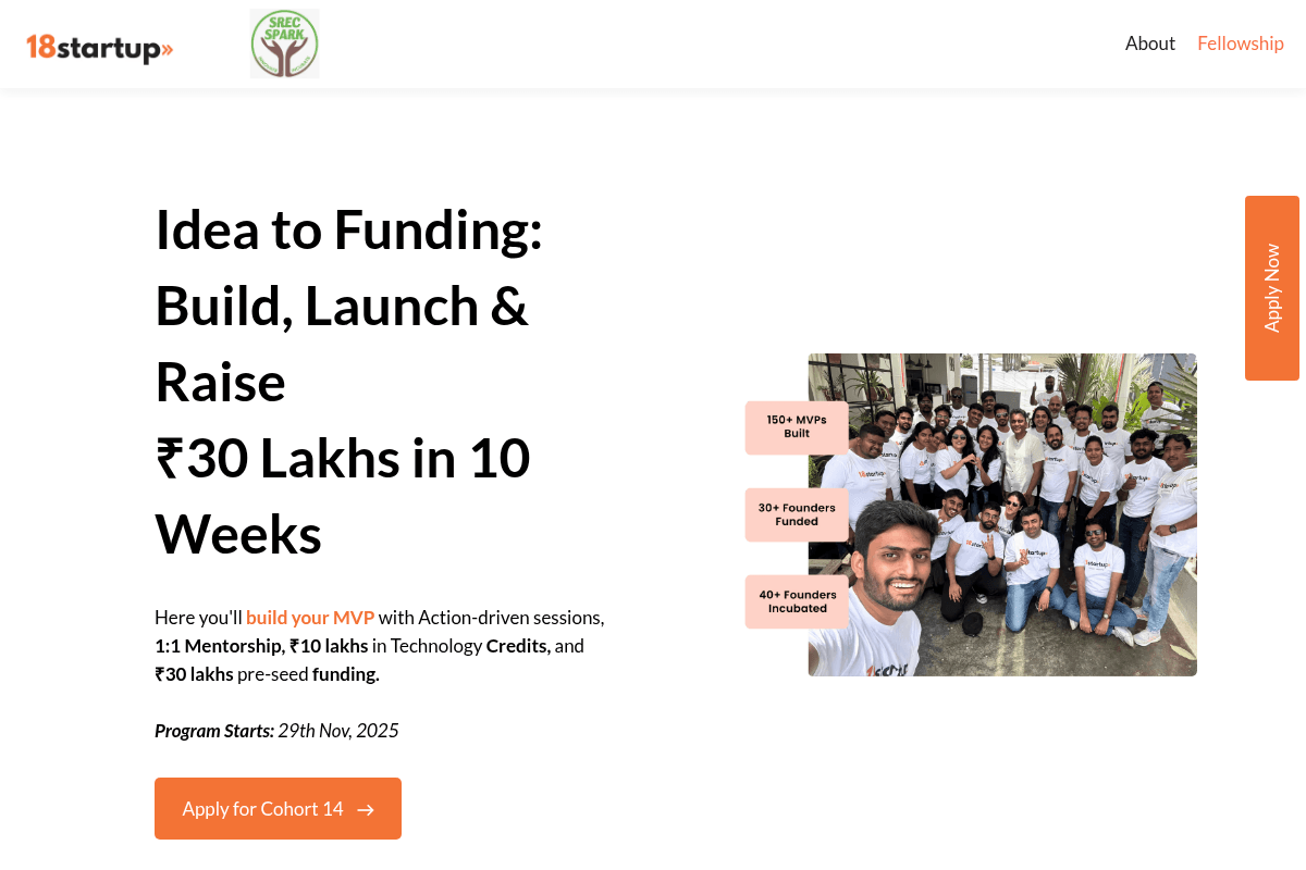 18startup Fellowship - Idea to Funding