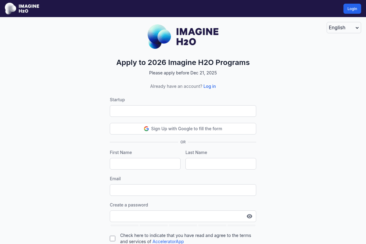 Imagine H2O Asia Program 2026