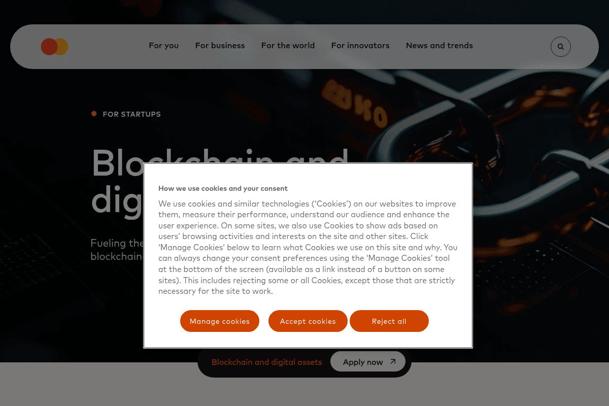 Mastercard Start Path Blockchain and Digital Assets Program