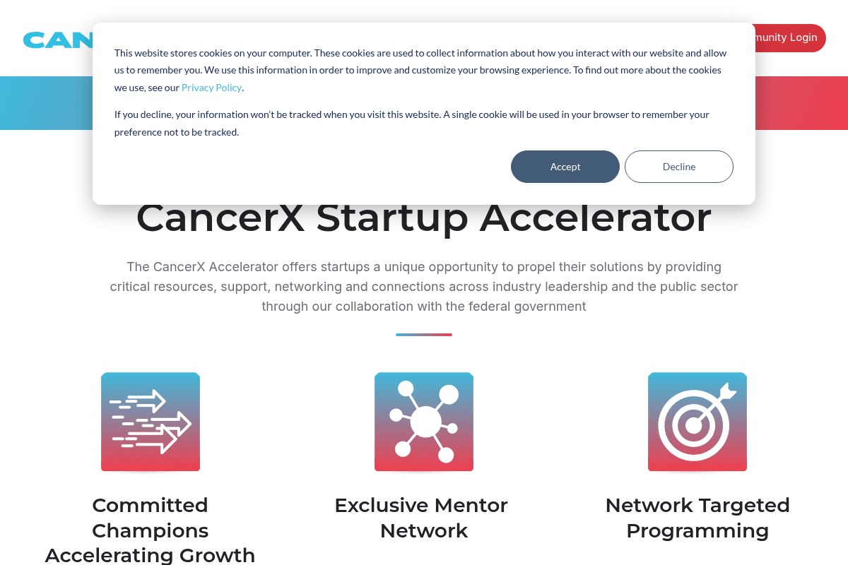 CancerX 2026 Startup Accelerator Cohort