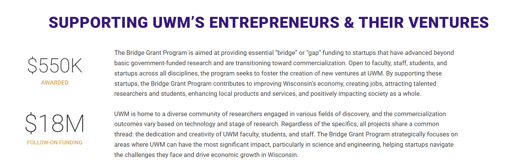 Bridge Grant Program