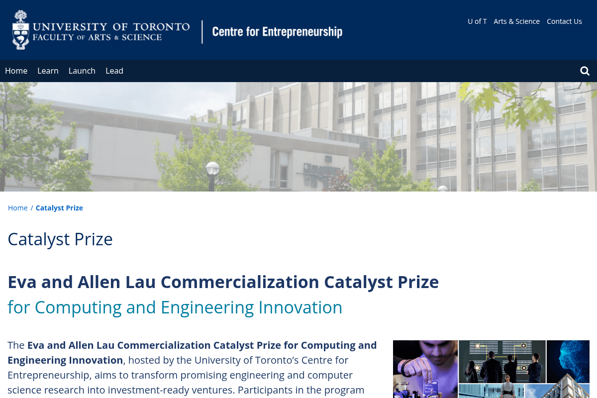 Eva and Allen Lau Commercialization Catalyst Prize