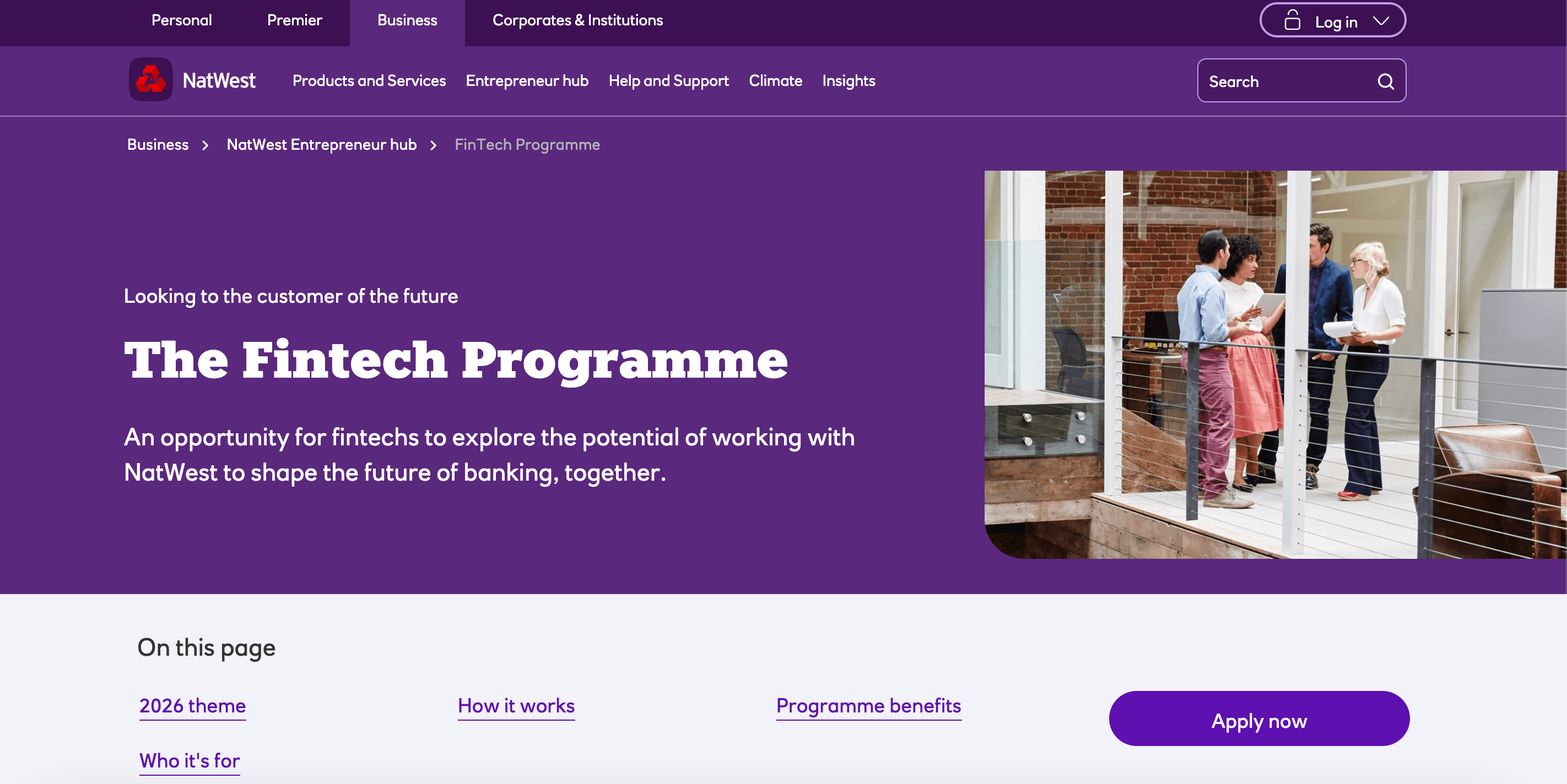 NatWest Fintech Growth Programme