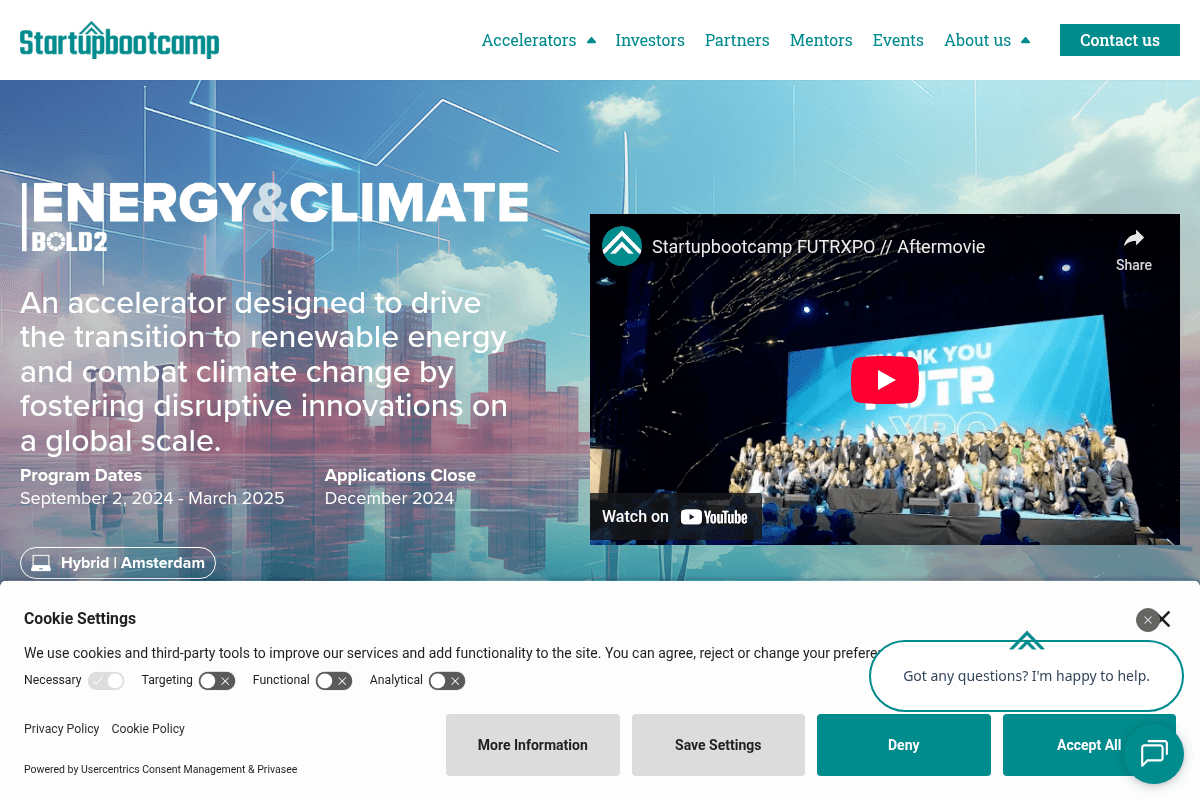 Startupbootcamp 2025 Accelerator Program (Energy 2025)