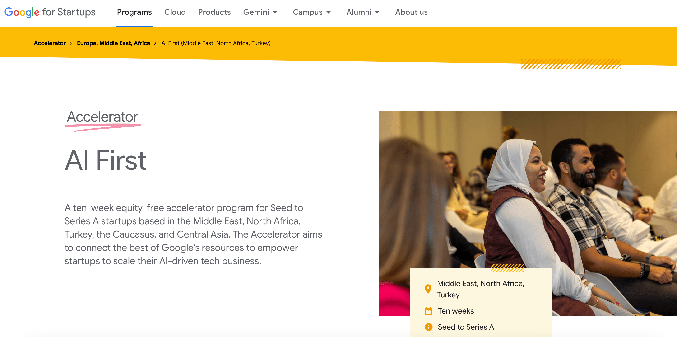 Google for Startups Accelerator: AI First for MENA-T 2026