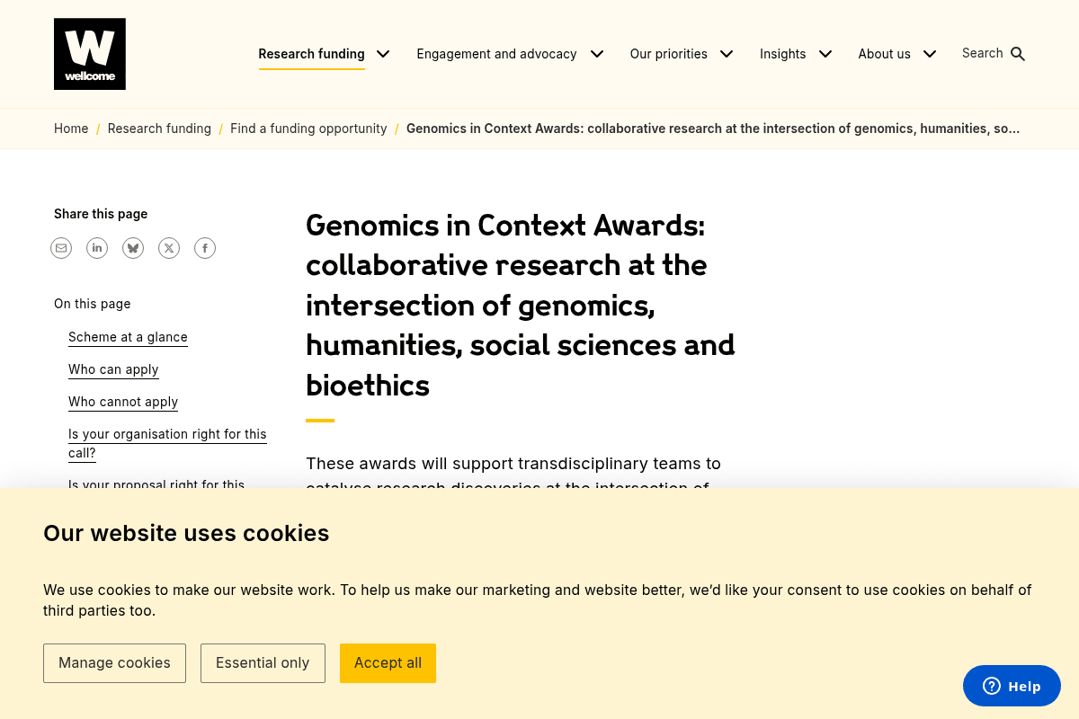 Genomics in Context Awards