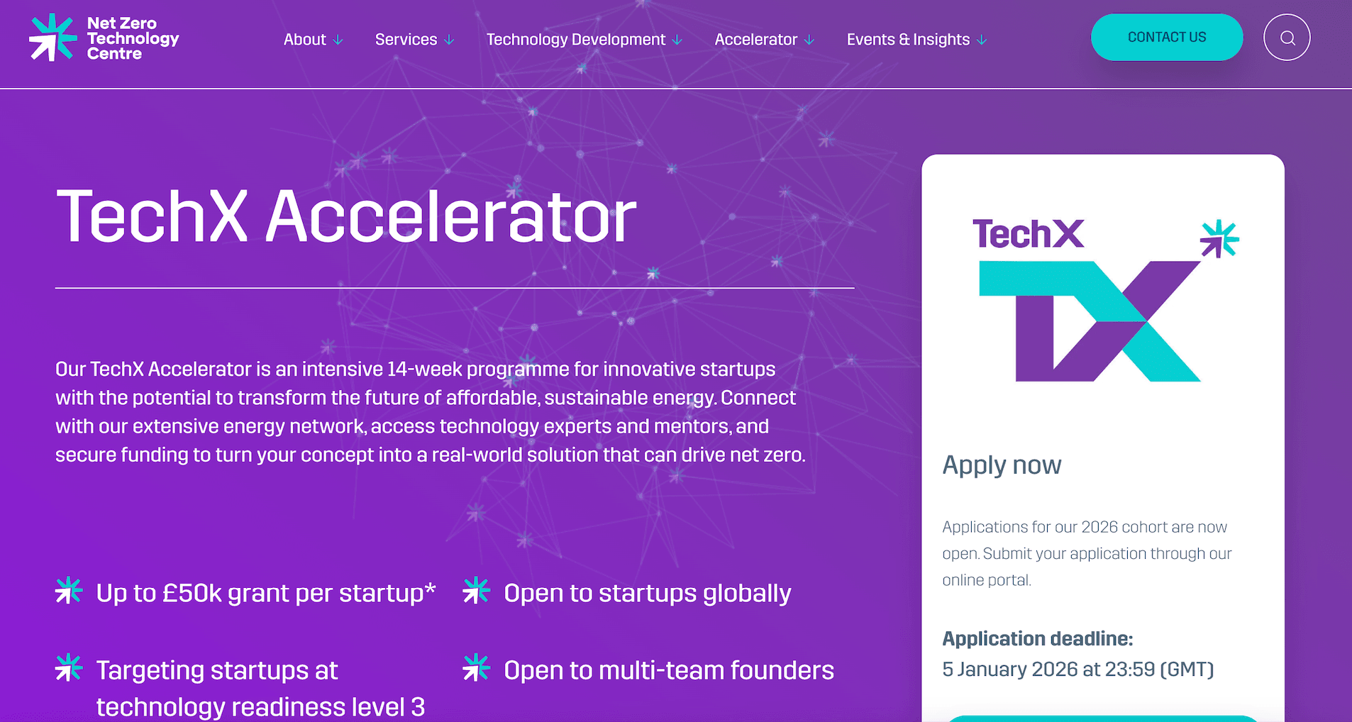 TechX Accelerator Program